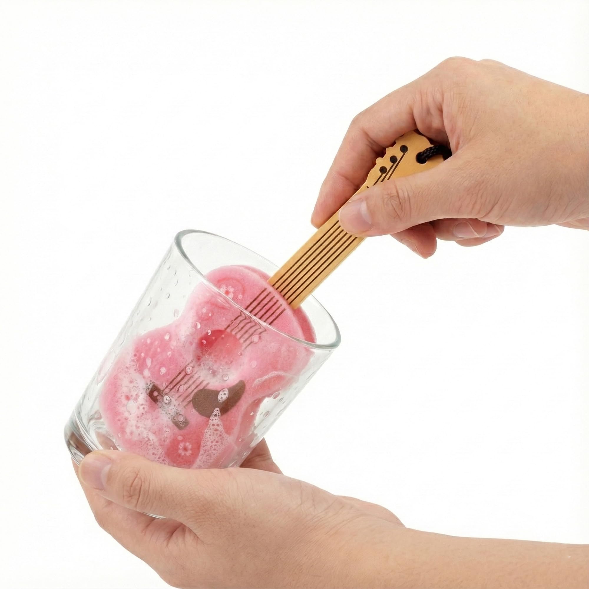 Dolly Parton Pink Guitar Bottle Brush Long-Handle Sponge, Fun and Unique Acoustic Guitar Design with Signature Dolly Logo, Great for Music Lovers - Image 5